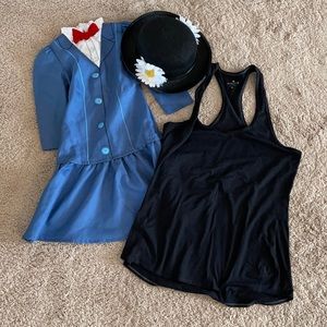 Mary poppins little girls dress up & athleta tank